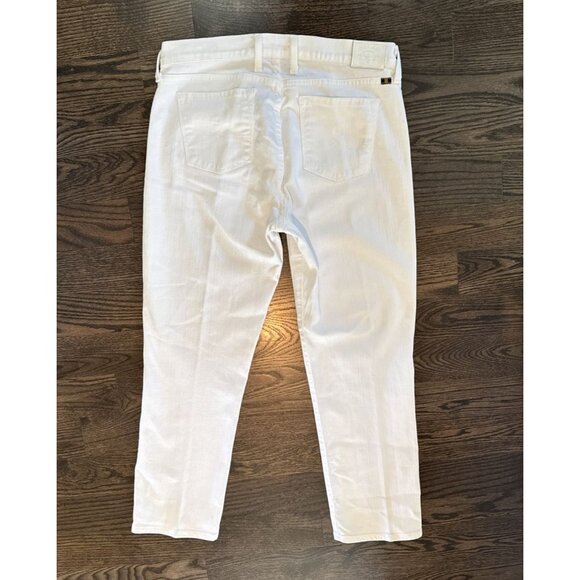 New Lucky Brand Sofia Capri Jean Sz 10/30 White Curvy Lucky You zip denim - Picture 3 of 12